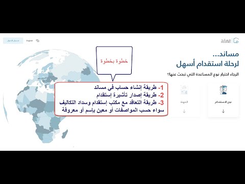 الشرح الشامل عن مساند: طريقة فتح حساب وإصدار التأشيرة والتعاقد حسب المواصفات ومعينة ومعروفة